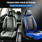 for Subaru Outback 2007-2026 Car Seat Covers, Full Set, Blue | Luxury Full Coverage Leather Seat Protectors, Waterproof Breathable, Non-Slip, Easy to Install, Airbag Compatible, All-Season - Image 5