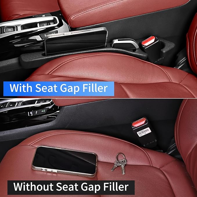 7F Car Seat Gap Filler, Organiser Between Seat and Centre Console, Universal Car Accessories, Fit SUV Truck Storage Beige - Image 6