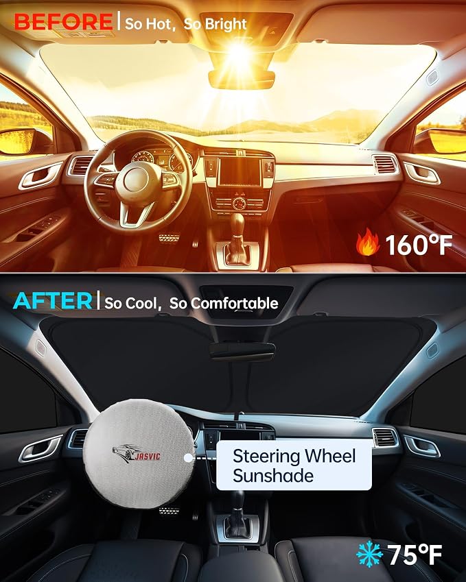 for Toyota Camry 2018-2024 Car Window Shades, 8Pcs Full Window Covers | Privacy Sun Shade Set for Front Windshield Side and Rear Windows, Keeps Vehicle Cool for Camping Napping - Image 7