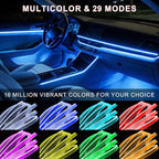 Interior Car LED Lights, 5 in 1 RGB Ambient Lighting Kit with 236" Fiber Optic, 16 Million Colors, APP Control, Music Sync Car Neon Lights for Cars, Trucks, SUVs - Image 5