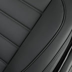 2 Pack Leather Front Car Seat Covers,Bottom Seat Covers for Cars,Driver Car Seat Cover,Luxury Seat Protectors,Waterproof,Full Wrap,for Most Vehicles,Sedan,Truck,SUV(Black) - Image 7