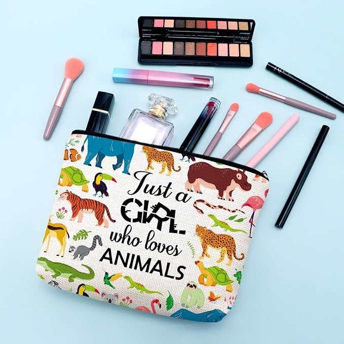 Animal Lovers Gifts for Women Makeup Bag Wildlife Animals Themed Gifts Ideas Birthday Graduation Gift for Her Animals Lover Daughter Sister Women Friends Travel Pouch Cosmetic Bag with Zipper - Image 4