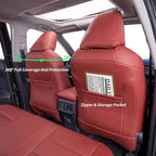 Faux Leather Seat Covers for 2022-2026 Toyota Corolla Cross Hybrid | Full Set Suv Seat Cushion for Corolla Cross L/XLE/LE,Luxury Waterproof Car Seat Protector,Factory Look,Wine Red - Image 4