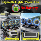 Portable 3-Head Car Cooling Fan, Fans for Vehicles Cars (No Battery) - Image 2