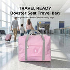 Backless Booster Seat Travel Bag, Pink | Booster Seat Bag For Airport, Booster Seat Cover, Airplane Travel - Image 2