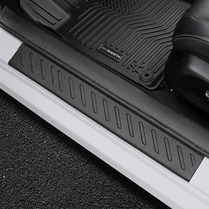 AUXKO Floor Mats Cargo Mat Door Sill for Honda Civic Hatchback 2017-2021 | High Wall,All-Weather,All Season,Odorless,Anti Slip,Rain&Salt Resistant,TPE Material,Black,Accessories,Pet Friendly - Image 7