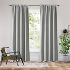 RYB HOME Bedroom Blackout Curtains 80 inches Long, 100% Blackout | Thermal Insulated, Noise Reducing, Curtains for Living Room Nursury, For Sleep, W42 x L80, Biscotti Beige by RYBHOME