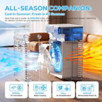 Portable Air Conditioners, Personal Evaporative Air Cooler with 1000ML Water Tank, 3 Speeds & 2 Mist Modes, Portable AC Fan for Car, Caravan, Kitchen, Office Desk - Image 4