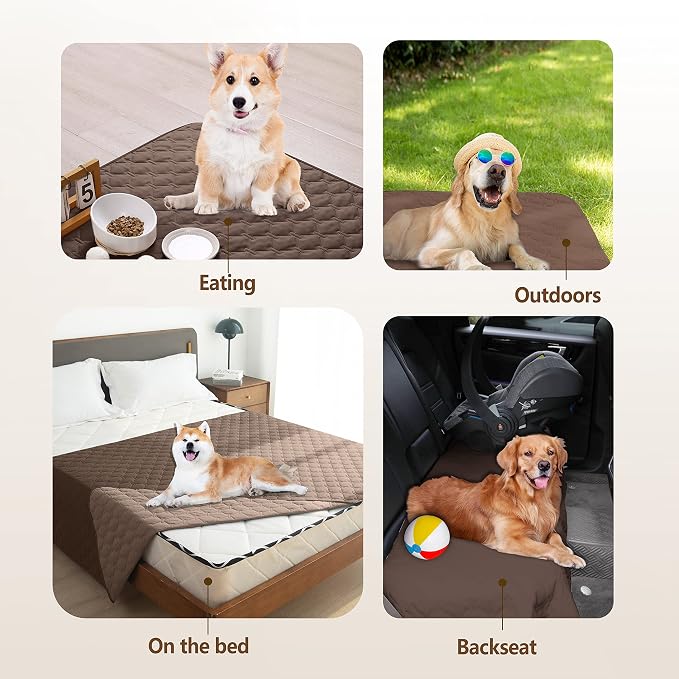 gogobunny Waterproof Blanket, Couch Covers for Dogs, Reversible Protector | 3X Stronger Leakproof, Scratch Proof Durable Furniture Protection, Stain Resistant, Washable, 30x70 Inch Dark/Light Chocolate - Image 2