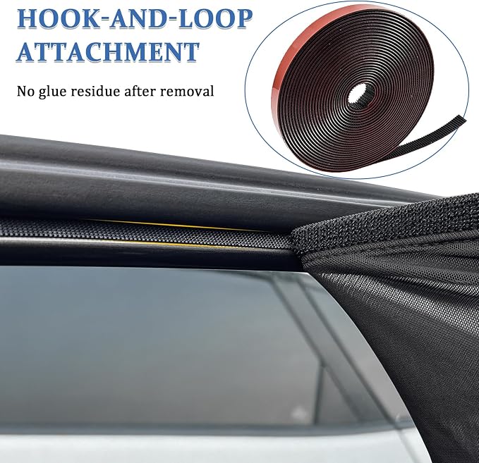 Car Window Shades,2 Pack Car Side Window Sunshade,Breathable & Retractable | (Front Windows)Car Window Shade for Baby,Universal Fit Most of Cars,Glare Shield,Protect Privacy - Image 2