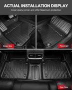 All Weather Floor Mats Fit for 2017-2022 Honda CR-V (Gasoline & Hybrid) | Custom Fit TPE Floor Liners Accessories for Honda CRV 1st and 2nd Row Full Set Car Mats - Image 3
