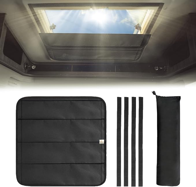 Econour RV Skylight Window Shade RV Sunroof Shade Cover for Camper Trailers | Foldable Magnetic Sunshade for Harmful UV Rays and Heat | 3-Layered Reflective and Waterproof Material (16.25"x16.25") by EcoNour