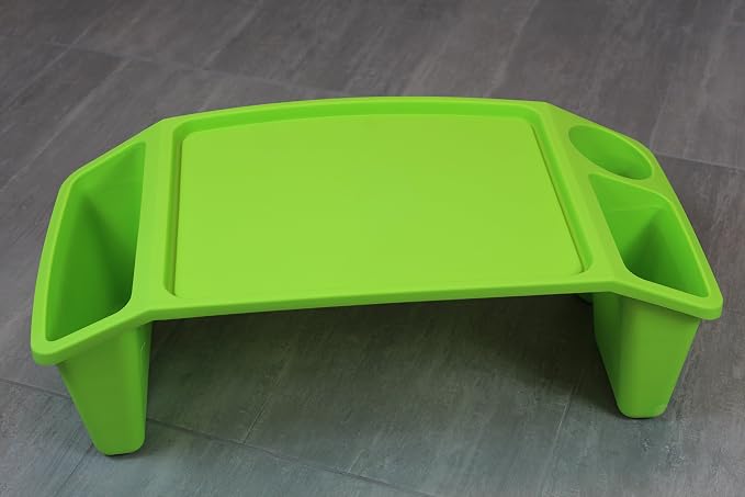 Basicwise Kids Lap Desk Tray, Portable Activity Table, Green, Set of 12 - Image 3