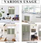 RYB HOME Short Sage Green Blackout Curtains for Small Bedroom Window Cafe | Thermal Insulating, UV Blocking, Privacy Protection, Drapes/Tiers for Basement Garage Bathroom, W42 x L36, 2 Panels - Image 7