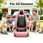 for Subaru Impreza 2012-2026 Car Seat Covers, Full Set, Pink | Luxury Full Coverage Leather Seat Protectors, Waterproof Breathable, Non-Slip, Easy to Install, Airbag Compatible, All-Season - Image 9