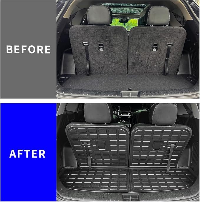 Rontaod Trunk Mat with Backrest Mat for 2021-2025 2026 Kia Sorento | Cargo Mat Cargo Liner TPE All Weather Back Seat Cover Protector 2024 Sorento Accessories - Image 2