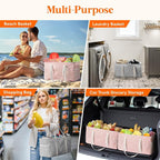 Lifewit Extra Large Tote Bag, Reusable Grocery Bags with Metal Wire Frame and Handles - Image 9