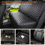 URPOWER Dog Car Seat Cover for Back Seat, Waterproof PU Leather | Non-Slip, Scratch-Resistant Rear Bench Seat Protector for Dogs, Easy to Clean, for Large Sedans & Large SUVs - Image 2