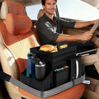 LUVHOMEE Car Organizers and Storage for Backseat & Front Seat - Collapsible Car Caddy w/Headrest Strap, Leakproof Cooler, Lid & Cup Holders | Fits Passenger Seat, Easy-Access Travel Snacks & Drinks - Image 2