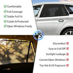 Car Window Shades for Baby, 2 Pack Ice Crystal Cooling Car Sun Shades, Privacy Car Shade Universal Fit SUV Sedan Minivan, Freely Roll Down Car Windows Large - Image 9
