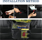 Cavalcade Car Net Pocket, Back Seat Mesh Organizer, Automotive Console Handbag Holder, Netting Pouch Storage Bag for Car, Barrier of Backseat Pet Kids, Black - Image 6