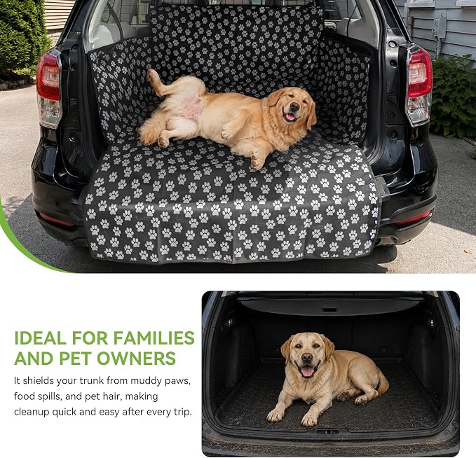 HelloTree SUV Trunk Cargo Liner for Dogs | Waterproof Oxford Pet Cargo Cover for Cars, Washable Dog Seat Mat to Protect Vehicle, Pet Travel Accessory - Image 5