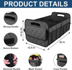 Deosk Trunk Organziers and Storage with Reinforced Handles,Car Accessories for Women/Men 50L Waterproof Polyester Trunk Organzier for Car/SUV/Minivan/Truck(Medium,Charcoal) - Image 3