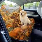 Highland Cattle Sunflower Pumpkin Print Rear Bench Towel Seat Covers, Nonslip Back Seat Cover Washable Bench Seat Covers, Wear-Resistant Car Seat Covers Protector for Dogs - Image 3
