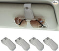 Yuoyar 2 Packs Magnetic Sunglass Holder for Car Visor (4Pcs Grey) | Magnetic Interior Car Accessories by YUOYAR