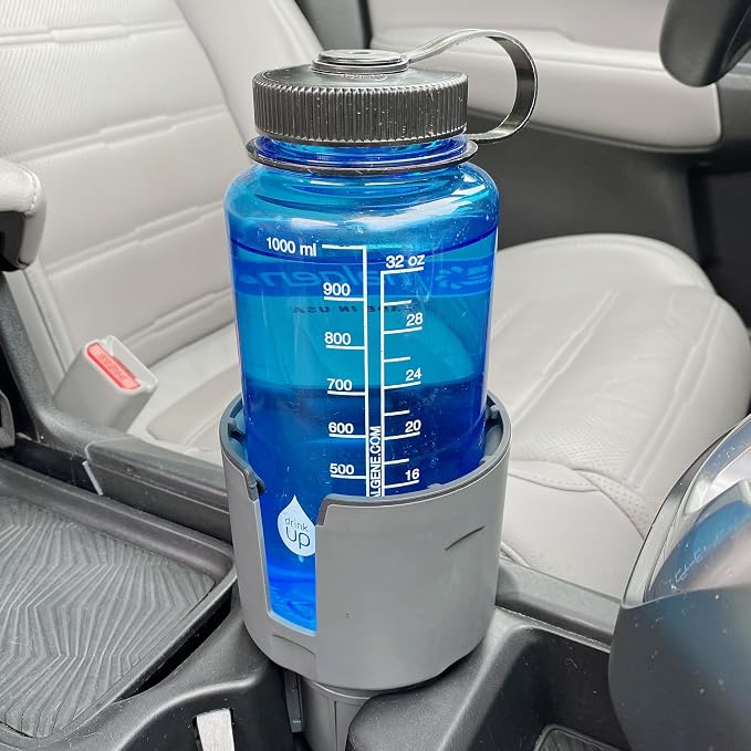 Car Cup Holder Expander Adapter for Large Water Bottles - [Patented & Upgraded] - Holds: Hydro-Flask, Yeti, Nalgene, Owala, 32-40oz - Adjustable Expandable Insert Extender - Universal (Gray) - Image 3
