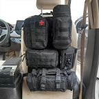 7 PACK Tactical Seat back organizer Truck organizer With 6 Detachable Pouches Universal For Car Truck Ford Jeep Military-Grade Heavier Panels With Multi-functional Packs (8 Pack Black) - Image 9