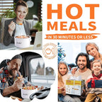 Electric Lunch Box, 32 oz Portable Food Warmer Heater, Lunch Warmer Portable for Work/Office/Car/Travel 12V/24V/110V 3-in-1, Warming Soup & Meal, Spill-Free, Men & Women's Gifts, White - Image 2