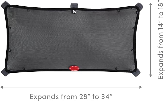 Munchkin Brica Magnetic Stretch-to-Fit Car Window Shades, Black, 1 Pack - Image 5