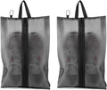 2 Pack Shoe Bags for Travel, Sneaker Bags, Waterproof Travel Shoe Bags with Zipper for Packing, Golf Shoe Dust Bags for Man and Women, Medium, Black by Quatish