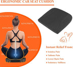 kingphenix Memory Foam Car Seat Cushion for Driving Comfort and Office Use | Coccyx and Lower Back Pressure Relief, Non-Slip Seat Cushion for Car, Truck, SUV, Long Drives and Office Chair, 4D Mesh Black - Image 2