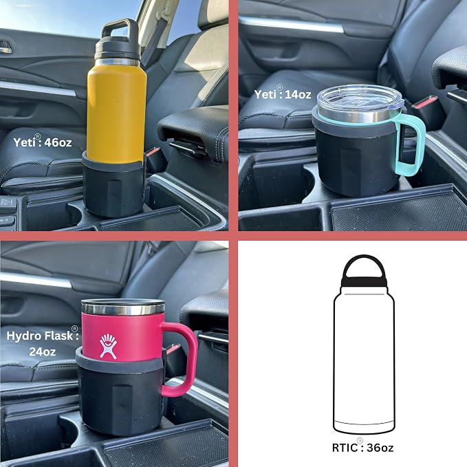 Extra Wide Car Cup Holder Expander - Fits Yeti 14oz & 46oz Rambler - Image 3