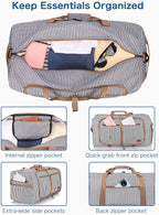 120L EXTRA LARGE Foldable Waterproof Travel Duffle Bag for Men and Women | with Shoe Compartment, Duffel for Weekender Gym Sport, Tear Resistant, Polyester - Image 5