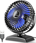 JZCreater USB Desk Fan, 360 Rotation Personal Cooling Fan with 3 Speeds, Quiet, Small, USB Powered for Home, Office, Bedroom, Car, Travel, Black by JZCreater