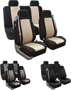 FH Group FH-FB302114 All Purpose Flat Cloth Car Seat Covers Gray/Black Color with F11306 Vinyl Floor Mats- Fit Most Car, Truck, SUV, or Van - Image 7