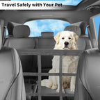 Dog Car Net Barrier Double Layer Mesh with Zipper Organizer Storage | Cars Seat Divider for Pet with Adjusting Rope and Hook Breathable Dogs Travel Accessory Universal Fit for SUV Sedan Truck - Image 2