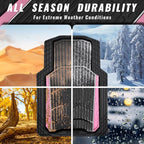 CAR PASS Heavy Duty Rubber Car Floor Mats, Deep Waterproof Car Floor Mats All Weather, Aluminum Film Floor Mats for Cars Non-Slip Universal Trim to Fit for SUVs Trucks Sedans Vans, Black Pink Metallic - Image 5