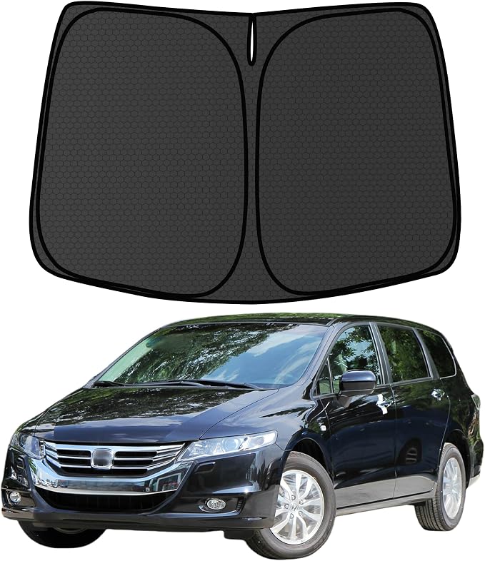 Odyssey Windshield Sun Shade for Honda Odyssey 2018-2024 2025 LX,EX,EX-L Blocks UV Rays Accessories,1:1 Custom Foldable Wear-Resistant Front Window Sunshade Visor,Keeps Your Car Cooler by Achaltiza