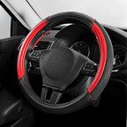 Skechers Air-Cooled Steering Wheel Cover, Leather Car Steering Wheel Cover Universal Fit 14" 1/2-15" Car Wheel Protector for Men Women Fit Suvs,Vans,Sedans,Car,Trucks,Red by Unknown