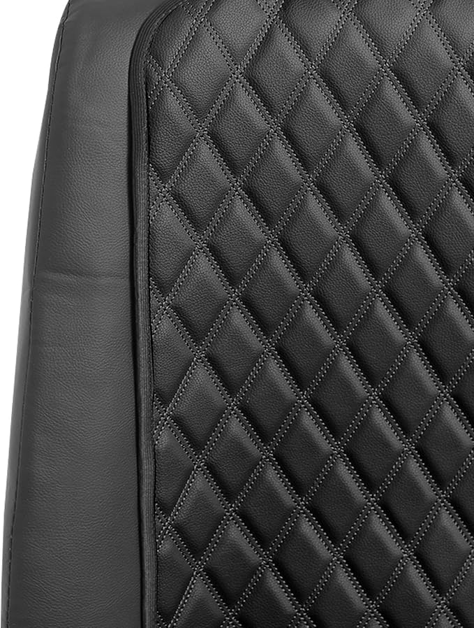 FH Group Car Seat Cushion – Faux Leather Single Front Seat Cover with Front Pockets, Airbag Compatible, Universal Fit Car Seat Cushion for Driver or Passenger Seat, SUV, Truck, Sedan & Van – Black - Image 5