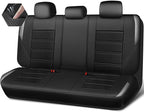 CAR PASS Memory Foam Back Car Seat Covers,Thick 3D Foam Mesh Bench Seat Covers Leather Metallic, Air Cool Rear Seat Cover Black Gray Aluminum Film, Comfort for Cars, Trucks, SUVs Automotive,Black Gray by CARPASS