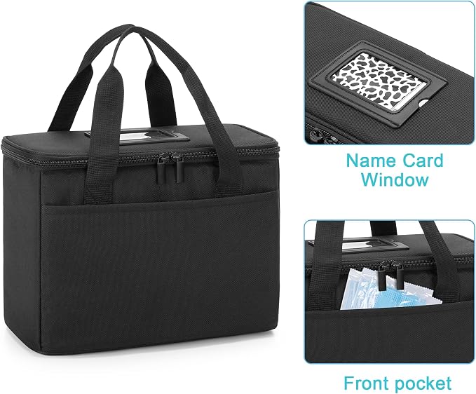 Trunab Insulated Medicine Storage Bag Travel Pill Bottle Organizer,Black | Medication Bag for Prescription, Insulin, Supplements or Medical Supplies,Bag Only - Image 5