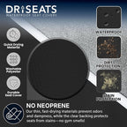 Dri Seats Waterproof Car Seat Towel Cover - Sweat Proof Front Bucket Seat Protector for Runners & Workouts - Full Size Universal Fit for Trucks & SUVs (Black, Large) - Image 4