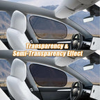 ZATOOTO Tesla Model Y Window Shades for Front Window Driver Side Window | Transparent Static Cling Film | Block 90% UV & Heat | No Adhesive, Easy Install | Enhanced Visibility, Interior Protection - Image 3