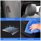 Full Set Car Seat Covers for Honda Odyssey 2005-2010,8-Seater,Faux Leather | for EX,EX-L,Touring,2nd Row 40/20/40 Split Seat,Waterproof Seat Protector,Fit Like A Glove(Gray) - Image 4