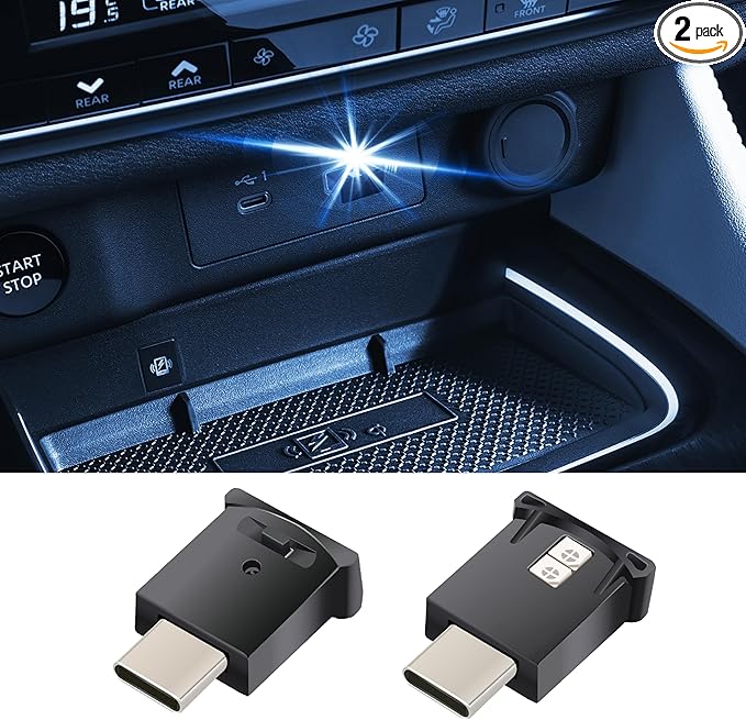 BFXM Mini USB Car Light, 5V USB Light for Car, 8 Switchable Colors | Car Lights Interior, USB LED Light, Fit for Car, Laptop Keyboard, Home Office, Plug-and-Play Type-C Port by BFXM